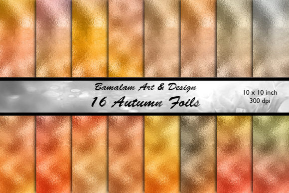 16 Autumn Foil Textures for Creative Projects