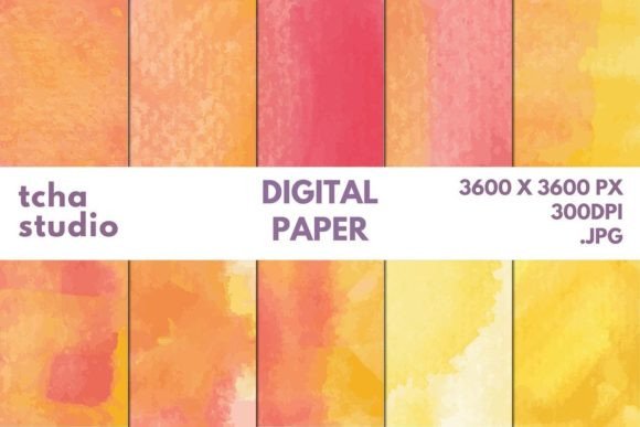 Abstract Orange Yellow Digital Paper: A Versatile Design Resource for Creative Projects