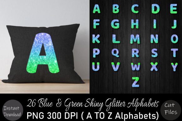 Blue Green Glitter a to Z Alphabets Set: A Versatile Tool for Creative and Professional Projects