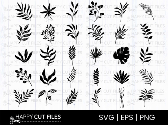 Boho Leaves Svg Bundle Files for Cricut