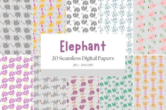 Digital Paper Pack ELEPHANT: A Strategic Resource for Creative and Professional Projects