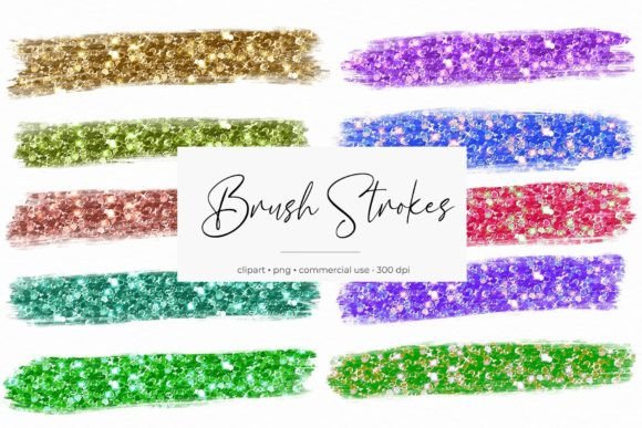Glitter Brush Strokes for Creative Projects
