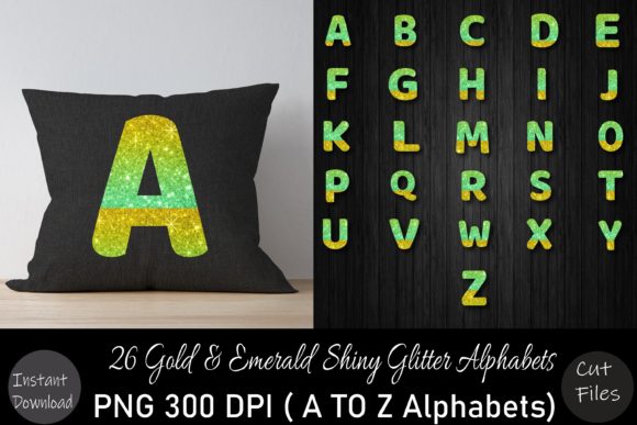 Gold Coral Glitter a to Z Alphabets Set – A Versatile Tool for Creative Projects