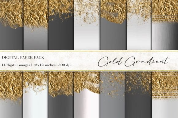 Gold Foil Gradient Digital Papers: Elevating Design with Strategic Use