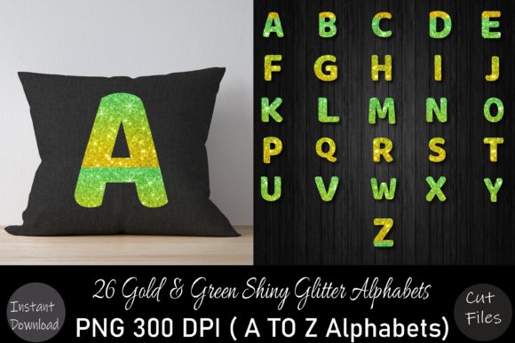Gold Green Glitter a to Z Alphabets Set: A Versatile Tool for Creative and Professional Projects