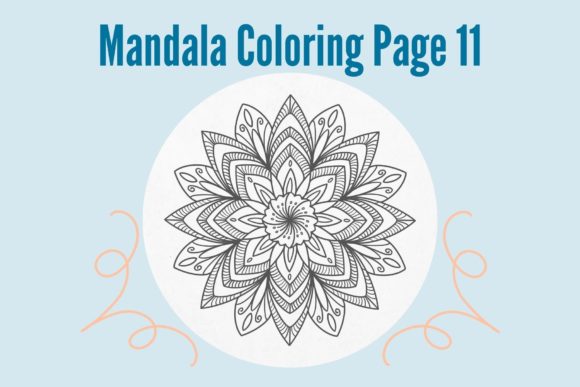 Mandala Coloring Page 11: A Versatile Design for Creative Expression and Practical Use