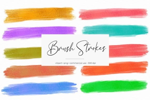 Metallic Brush Strokes Clipart: A Versatile Asset for Creative Projects