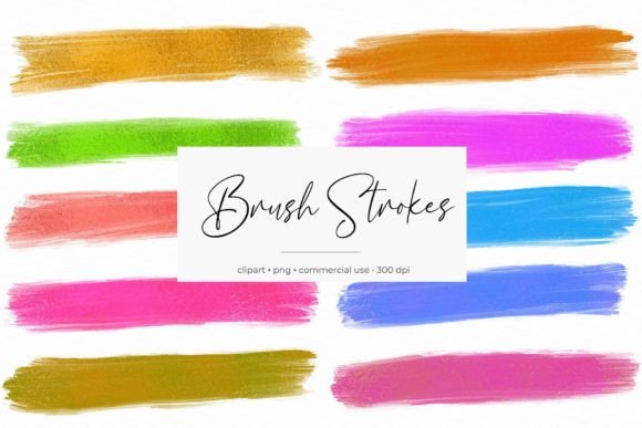 Metallic Brush Strokes Clipart: A Versatile Resource for Creative Projects
