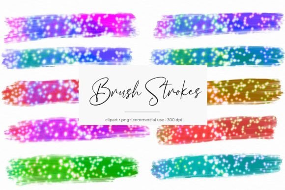 Space Glitter Brush Strokes