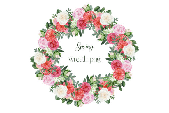 Spring Flower Wreath Watercolor Png: A Versatile Design Element for Creative Projects