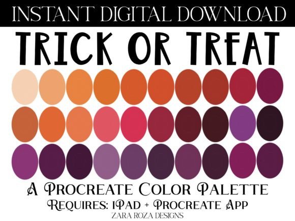 Trick or Treat Procreate Color Palette