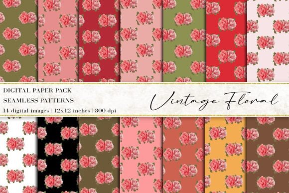 Vintage Floral Digital Papers: A Timeless Design Solution for Creative Projects