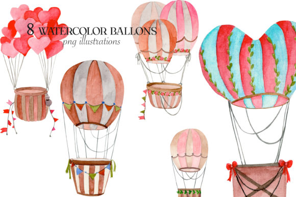 Watercolor Balloons PNG Clipart: A Versatile Tool for Creative Projects