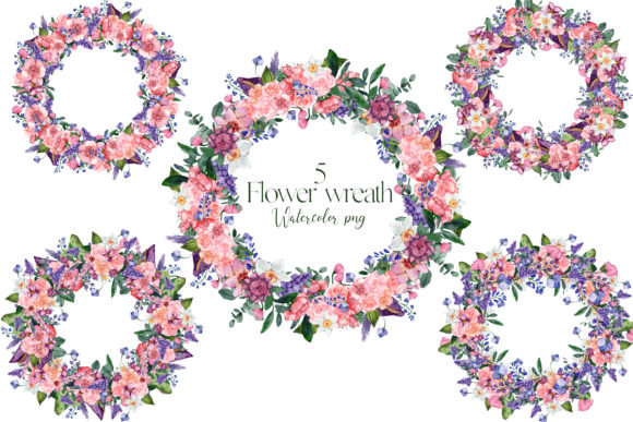 Watercolor Wreath Flowers Spring Clipart: A Versatile Asset for Modern Creators and Businesses